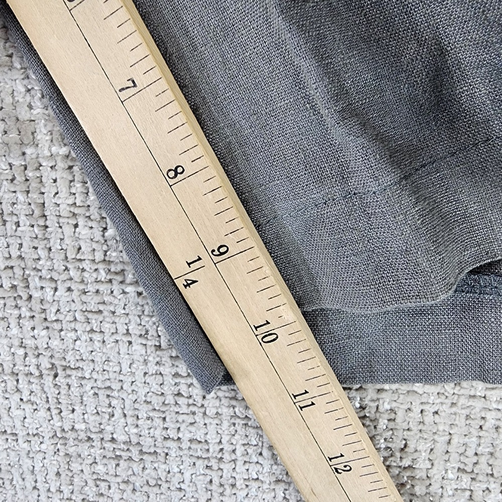 Linen Handmade Studio Long Shorts Womens *XS Gray High Rise Classic 24x10 EUC - Picture 6 of 11